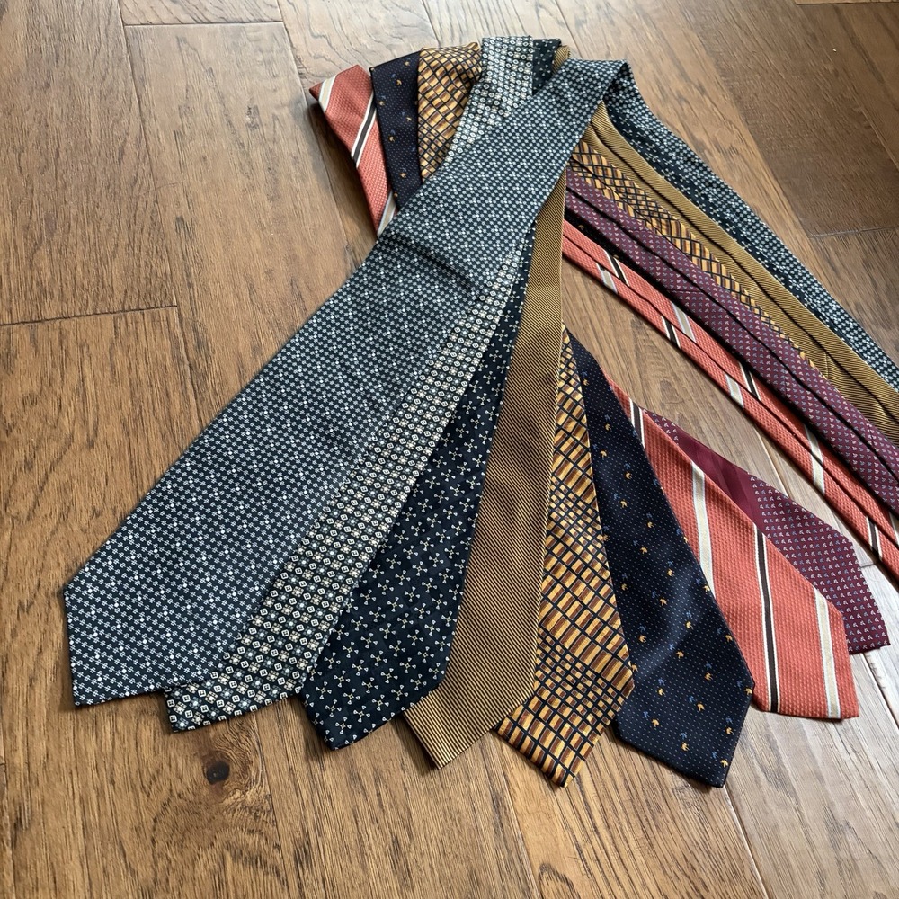 LOT 8 Brioni Silk Neck Ties Geometric Floral Paisley Men's